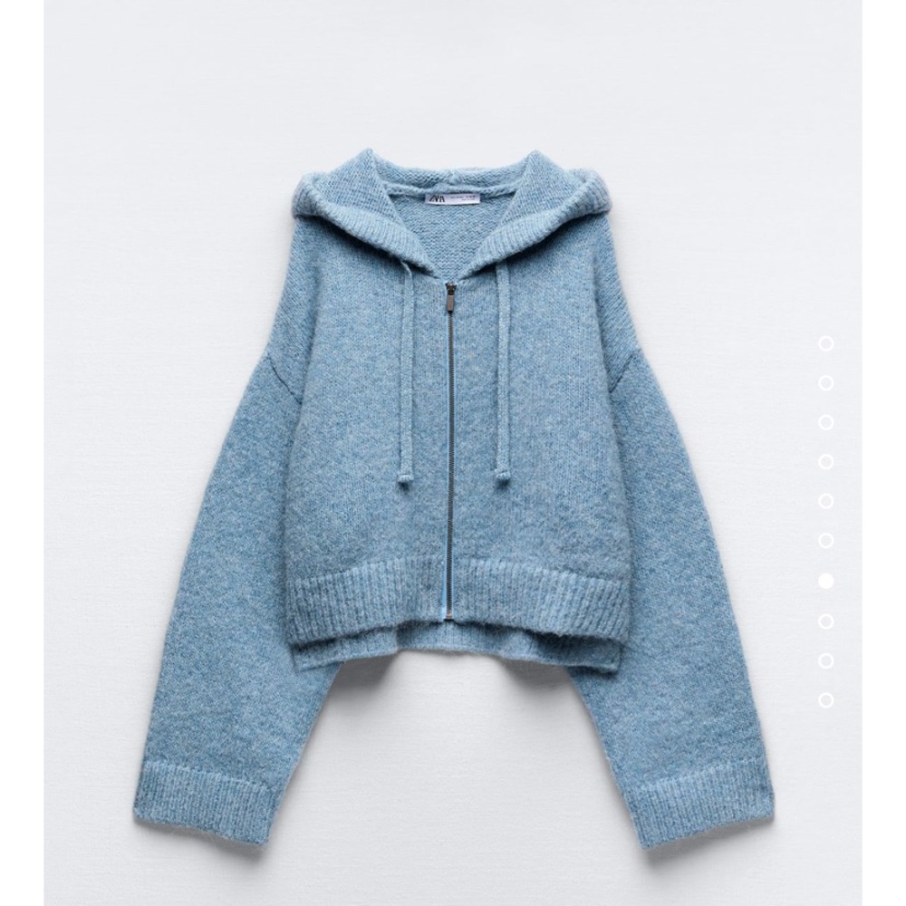 NWT ZARA Knit Sweatshirt W/ Zipper